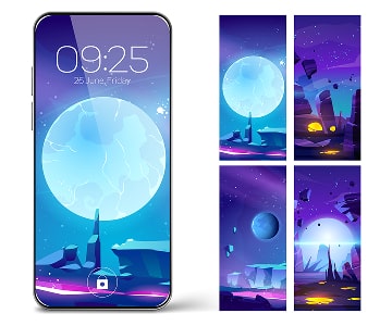 Different screen designs